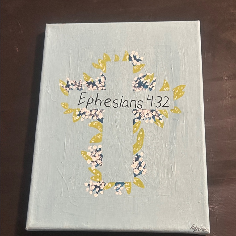 Floral Cross Canvas Art